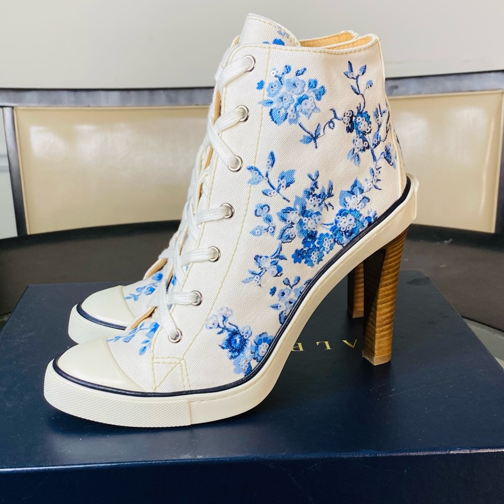 Ralph Lauren Collection Purple Label Raelyn Floral Trainer Pump Women’s Size 8.5 - Picture 2 of 10